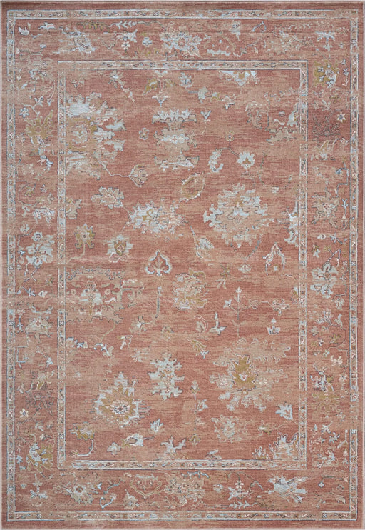 Eno Elmina Rust, Beige, Ivory, and Green Viscose Area Rug Default -DTYStore