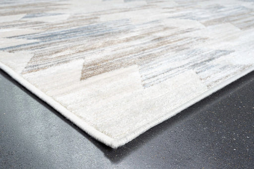 Eno Gamela Blue, Brown, Chocolate, Copper, Grey, Ivory and White Viscose Area Rug Default -DTYStore