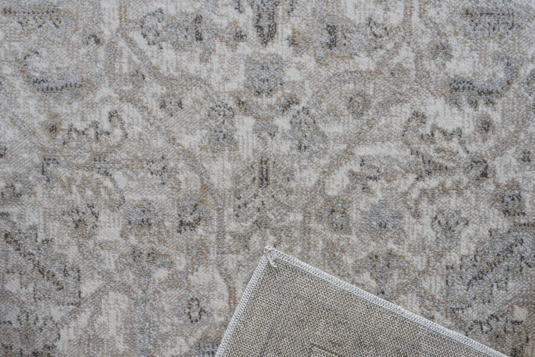 Eno Lyra Ivory, Gray, and Beige Viscose Area Rug Default -DTYStore