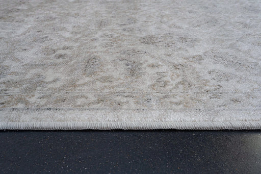 Eno Lyra Ivory, Gray, and Beige Viscose Area Rug Default -DTYStore
