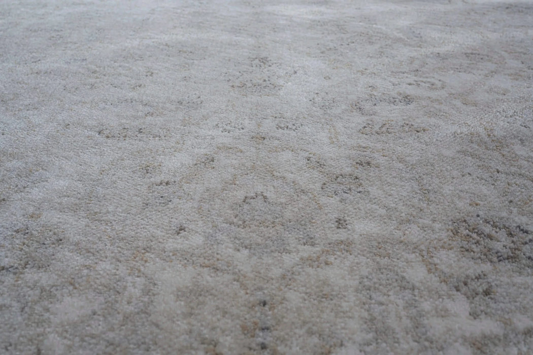 Eno Lyra Ivory, Gray, and Beige Viscose Area Rug Default -DTYStore