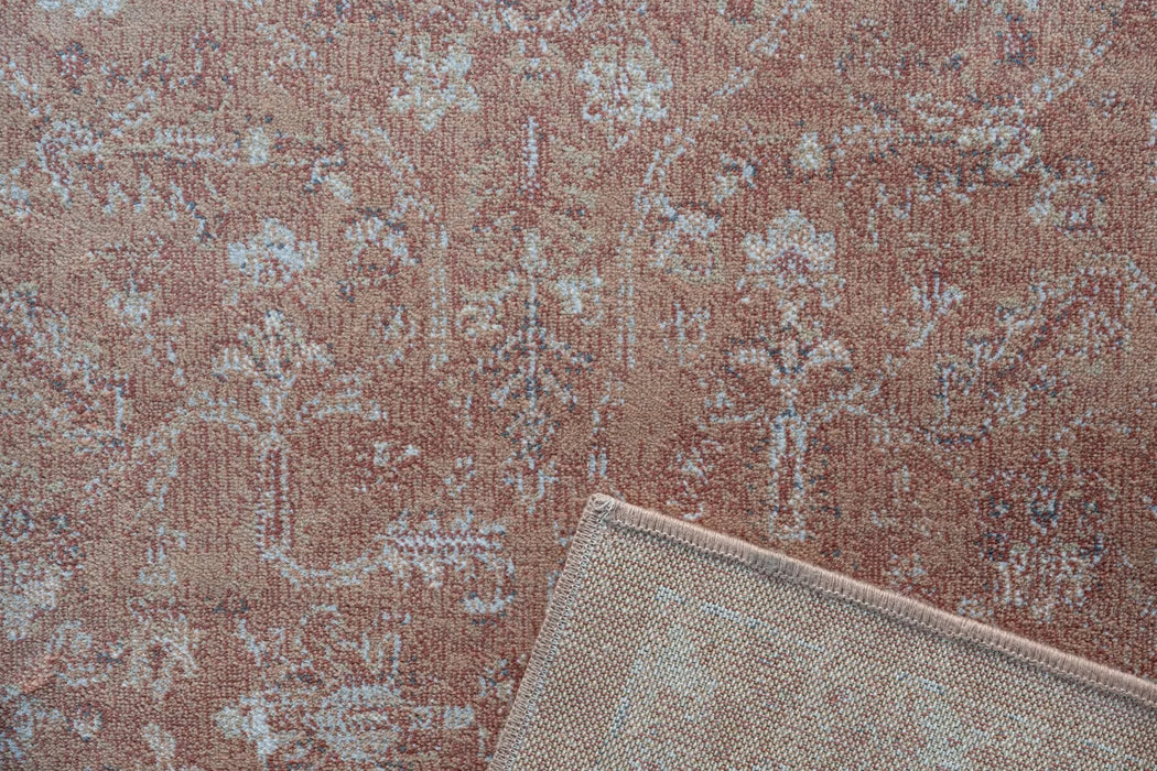 Eno Lyra Rust and Ivory Viscose Area Rug Default -DTYStore