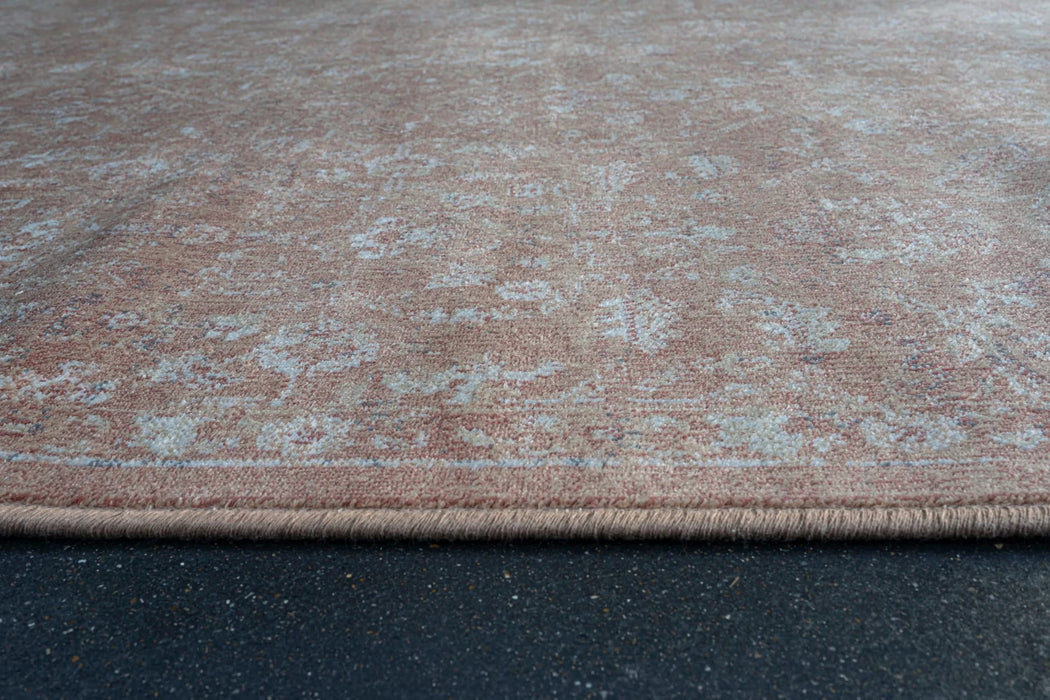 Eno Lyra Rust and Ivory Viscose Area Rug Default -DTYStore
