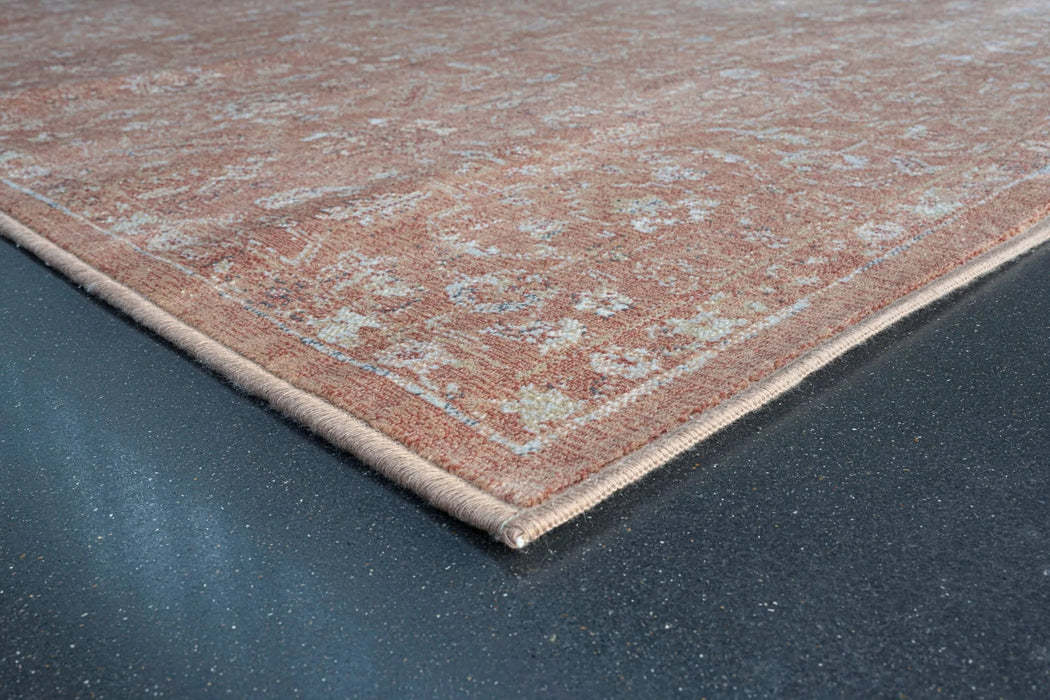 Eno Lyra Rust and Ivory Viscose Area Rug Default -DTYStore