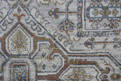 Eno Medora Blue, Ivory and Beige Viscose Area Rug Default -DTYStore