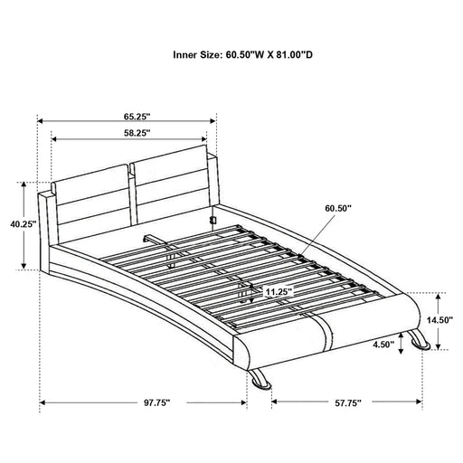 Escalon Glossy White 4-piece Queen Bedroom Set Default -DTYStore