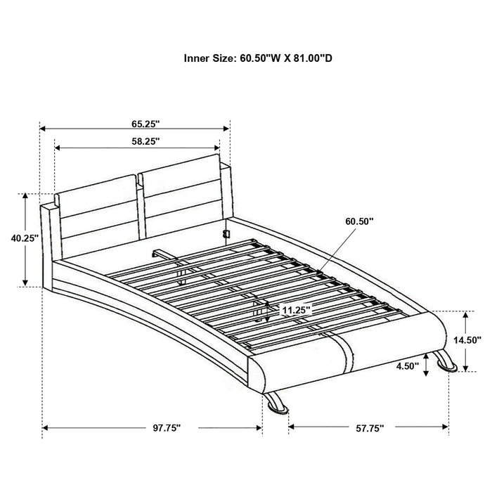 Escalon Glossy White 4-piece Queen Bedroom Set Default -DTYStore