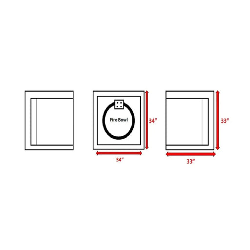 Espresso 2-Piece Rattan Wicker Patio Set with Cushions and Charcoal Concrete Fire Pit Default -DTYStore