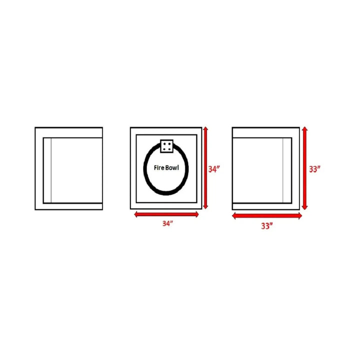 Espresso 2-Piece Rattan Wicker Patio Set with Cushions and Charcoal Concrete Fire Pit Default -DTYStore