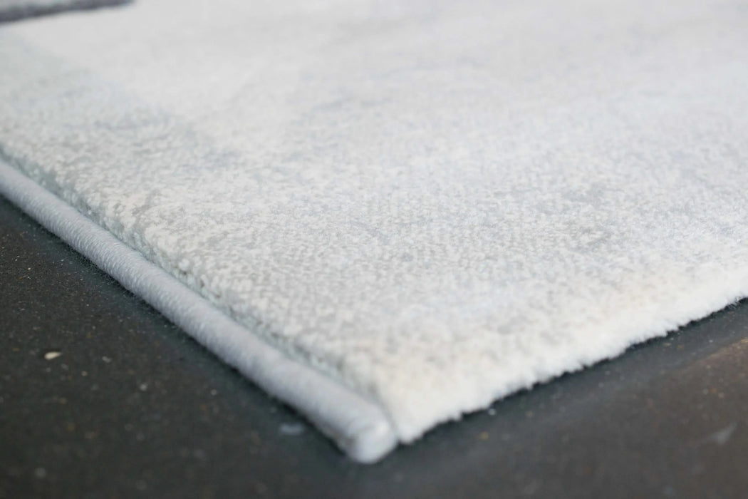 Essentials Abstract Orange, Sage, Blue, Gray, Ivory and Mauve Olefin Area Rug Default -DTYStore