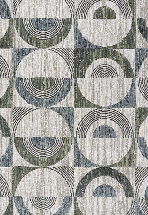 Essentials Archer Green, Blue, Charcoal, Ivory and Gray Polyester Area Rug Default -DTYStore