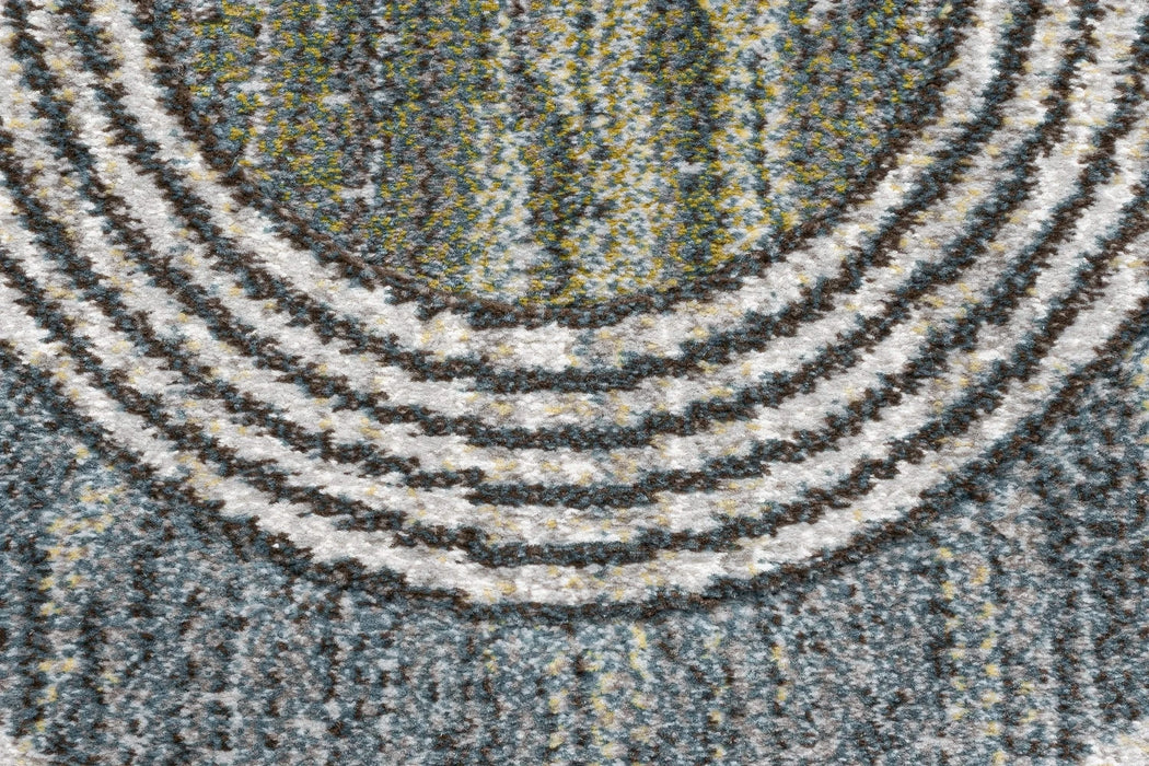 Essentials Archer Green, Blue, Charcoal, Ivory and Gray Polyester Area Rug Default -DTYStore