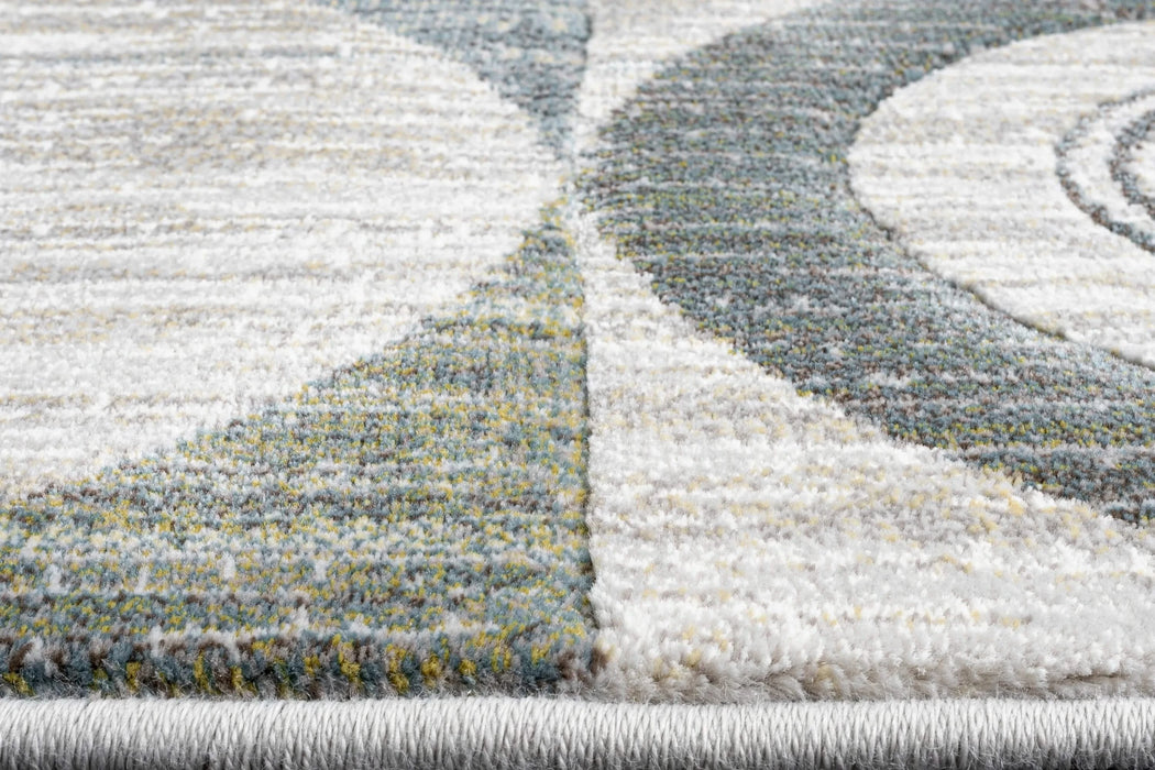 Essentials Archer Green, Blue, Charcoal, Ivory and Gray Polyester Area Rug Default -DTYStore