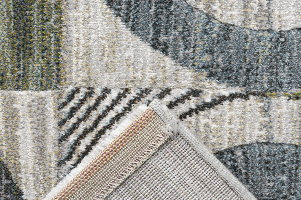 Essentials Archer Green, Blue, Charcoal, Ivory and Gray Polyester Area Rug Default -DTYStore