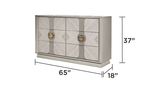 Eternity Traditional Style 4 Pc Queen Bedroom Set Made with Wood and Gold Accents in Beige Default -DTYStore