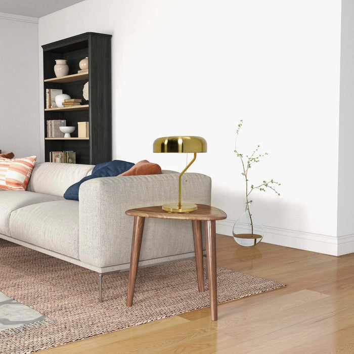 European Modern Bedside Nightstand Table Lamp with Gold Finish and White Inner Default -DTYStore