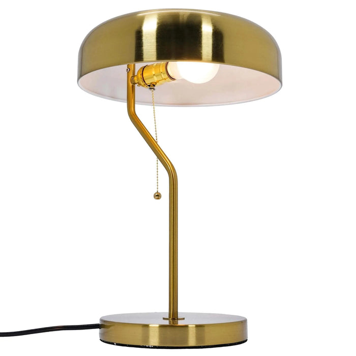 European Modern Bedside Nightstand Table Lamp with Gold Finish and White Inner Default -DTYStore