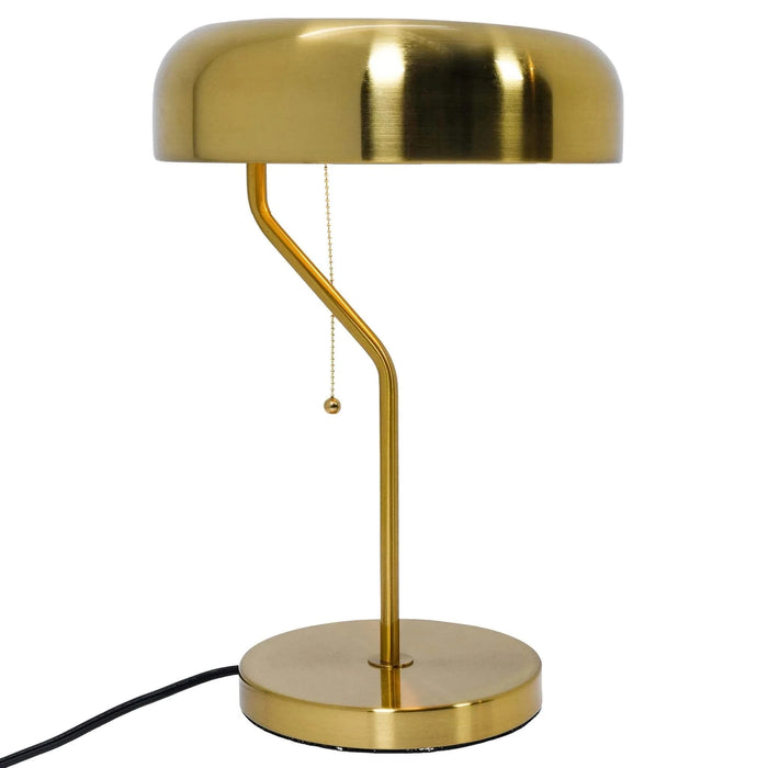 European Modern Bedside Nightstand Table Lamp with Gold Finish and White Inner Default -DTYStore