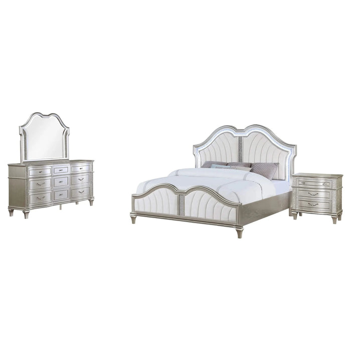 Evangeline Silver Oak 4-piece Eastern King Bedroom Set Default -DTYStore