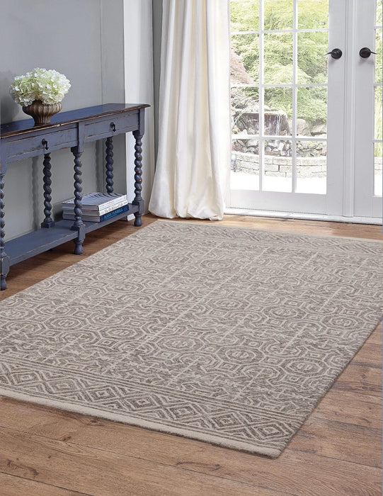 Everest Chione Grey and Ivory Area Rug Default -DTYStore