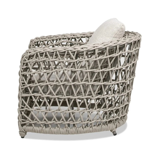 Everly 37.5' Woven Frame Barrel Deep Seating Patio Arm Chair, Oat Beige Axroma Olefin Default -DTYStore