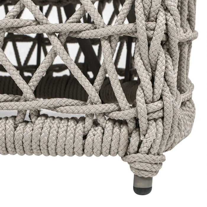 Everly 63.5' Woven Frame Barrel Deep Seating Patio Loveseat Sofa, Oat Beige Axroma Olefin Default -DTYStore