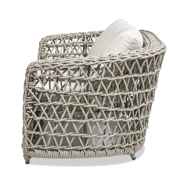 Everly 63.5' Woven Frame Barrel Deep Seating Patio Loveseat Sofa, Oat Beige Axroma Olefin Default -DTYStore