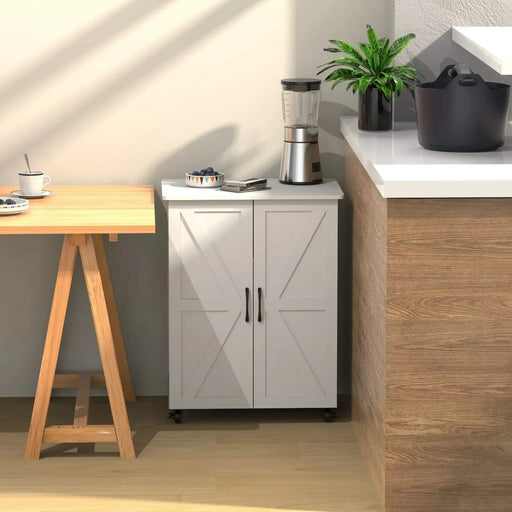 Exquisite Craftsmanship Rice Door Storage Cabinet, Large Capacity, White MDF, 27.36x19.68x35.55 Inches Default -DTYStore