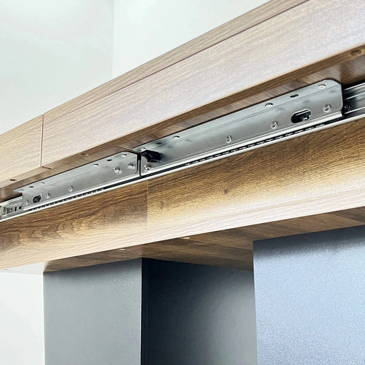 Extendable Dining Room Table for 4-10 People,Wooden Transformer Kitchen Dining Table with Black Double Sturdy Pedestal Base, Modern Expandable Large Table Default -DTYStore