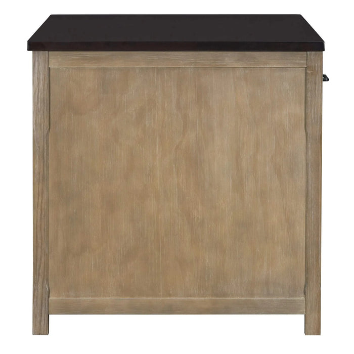 Extendable Kitchen Island with Storage, Multi-Functional Kitchen Cart with Built-In Power Outlets, Retro Kitchen Island on Wheels with Drawers and Open Shelves for Kitchen (Espresso+Natural) Default -DTYStore