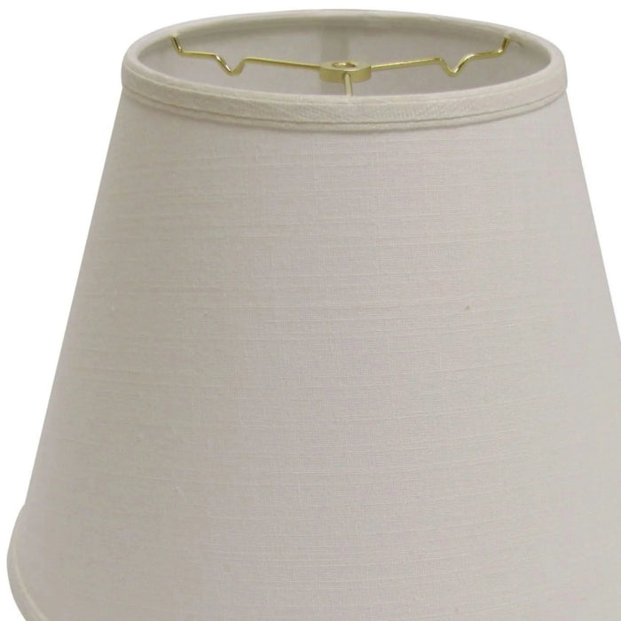 Extra Deep Empire Hardback Lampshade with Washer Fitter, Beige Color Fabric Lampshade for Table Lamps, Natural Linen, 9' Top x 16' Bottom x 12' Height Default -DTYStore