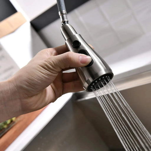 FLG Touch-On Kitchen Faucet with Pull Out Sprayer Single Handle Brass Touch Activated Kitchen Sink Faucet with 2-Way Pull Out Sprayer,Brushed Nickel Default -DTYStore