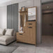 FM FURNITURE Elko Hall Tree Multistorage with a Mirror. Natural Oak - DTY Store