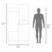 FM FURNITURE Elko Hall Tree Multistorage with a Mirror. Natural Oak - DTY Store