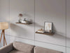 FM FURNITURE Iva Floating shelf in melamine x2 ,Gray Walnut Default -DTYStore