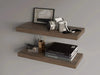FM FURNITURE Iva Floating shelf in melamine x2 ,Gray Walnut Default -DTYStore