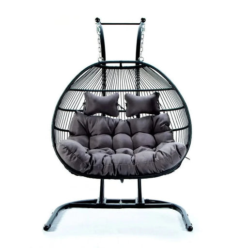 FOLDING DOUBLE SWING CHAIR w/CUSHION Default -DTYStore