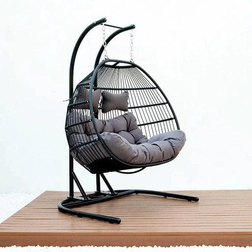FOLDING DOUBLE SWING CHAIR w/CUSHION Default -DTYStore
