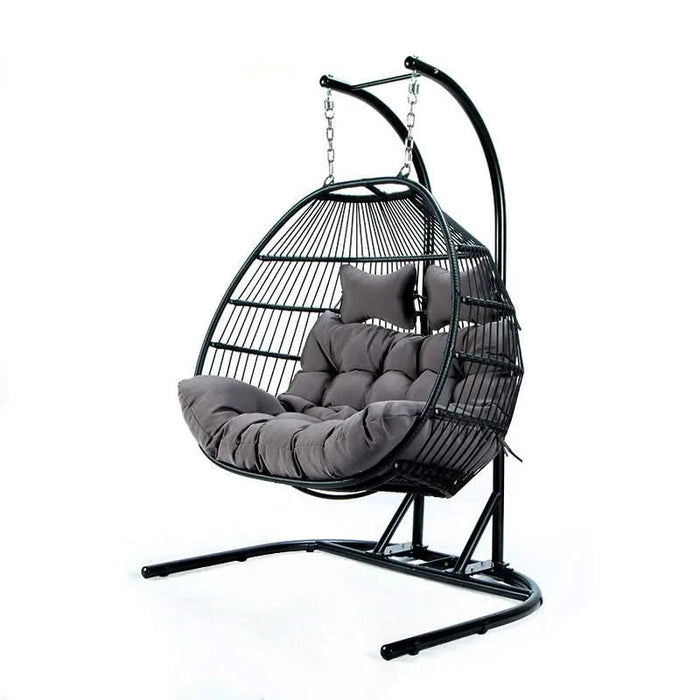 FOLDING DOUBLE SWING CHAIR w/CUSHION Default -DTYStore