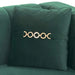 FX-P82-GR2 (WITH 2 PILLOWS)-82.67' Modern Velvet 3-Seater Chesterfield Style Green Couch for Living Room with 2 Pillows Default -DTYStore