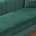 FX-P82-GR2 (WITH 2 PILLOWS)-82.67' Modern Velvet 3-Seater Chesterfield Style Green Couch for Living Room with 2 Pillows Default -DTYStore