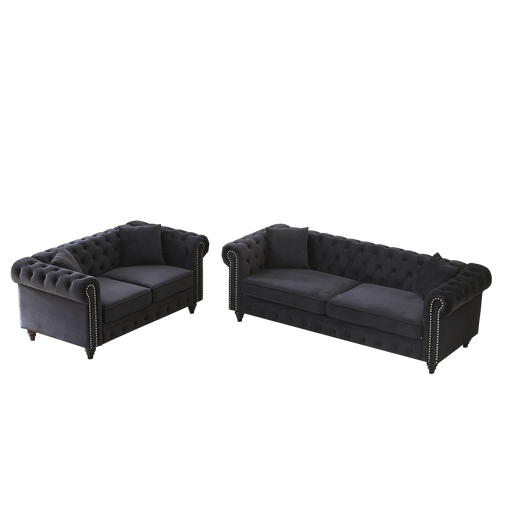 FX 3 Seats + 2 Seats Combo Sofa Modern living room sofa with solid wood frame and wooden feet, 4 cushions, apartment sofa furniture for living room, living room, office Default -DTYStore