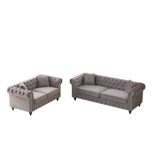 FX 3 Seats + 2 Seats Combo Sofa Modern living room sofa with solid wood frame and wooden feet, 4 cushions, apartment sofa furniture for living room, living room, office Default -DTYStore