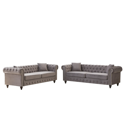 FX 3 Seats + 3 Seats Combo Sofa Modern living room sofa with solid wood frame and wooden feet, 4 cushions, apartment sofa furniture for living room, living room, office Default -DTYStore