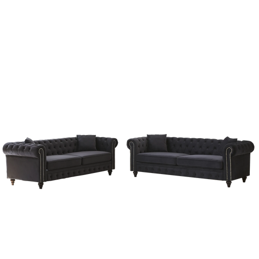 FX 3 Seats + 3 Seats Combo Sofa Modern living room sofa with solid wood frame and wooden feet, 4 cushions, apartment sofa furniture for living room, living room, office Default -DTYStore