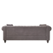 FX 85.5'Living Room with velvet Chesterfield Sofa with Rolled Arms 3 Seater Sofa with Button Design and 2 Cushions for Apartment, Office, Living Room Default -DTYStore