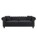 FX 85.5'Living Room with velvet Chesterfield Sofa with Rolled Arms 3 Seater Sofa with Button Design and 2 Cushions for Apartment, Office, Living Room Default -DTYStore