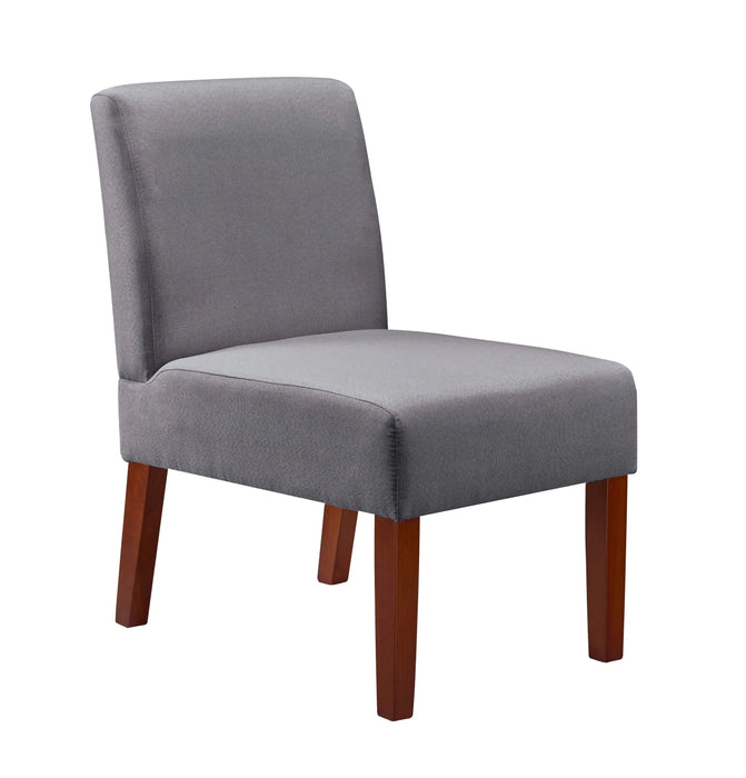 Fabric Accent Chair Set of 2 with Round Wood Table, Decorative Slipper Chair Vanity Chair for Bedroom Home Office, Corner Side Chair [Video] Default -DTYStore