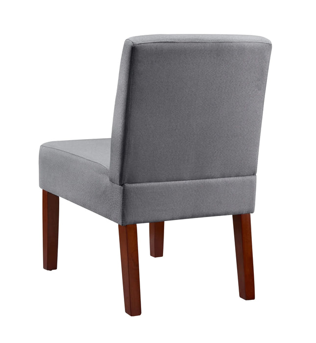 Fabric Accent Chair Set of 2 with Round Wood Table, Decorative Slipper Chair Vanity Chair for Bedroom Home Office, Corner Side Chair [Video] Default -DTYStore