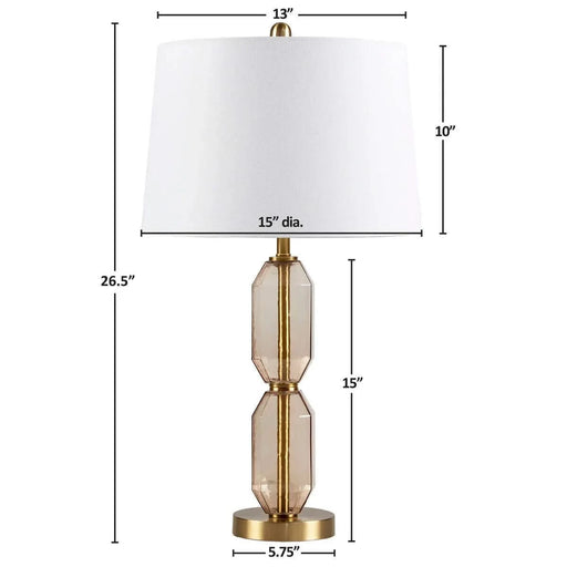 Faceted Brown Glass Table Lamp Brown See below Default -DTYStore